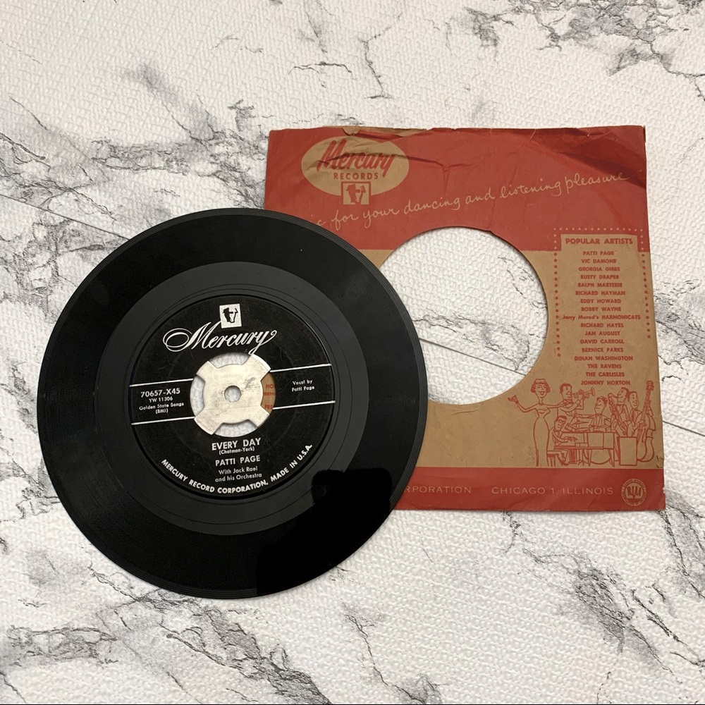 Vintage 45 RPM Patti Page Record Album // Mercury Records